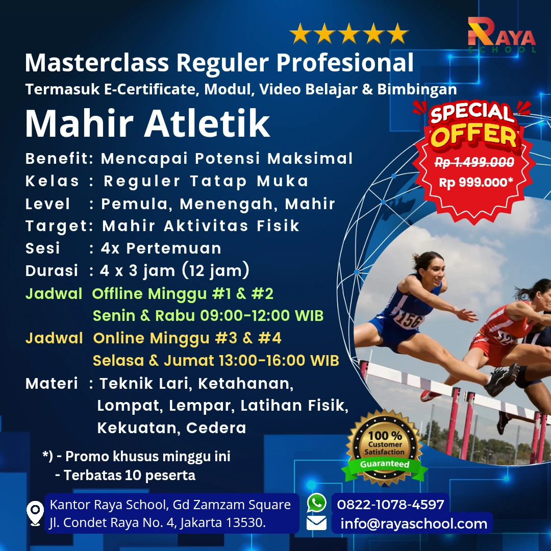 Brosur Kursus Atletik Masterclass Reguler Raya School