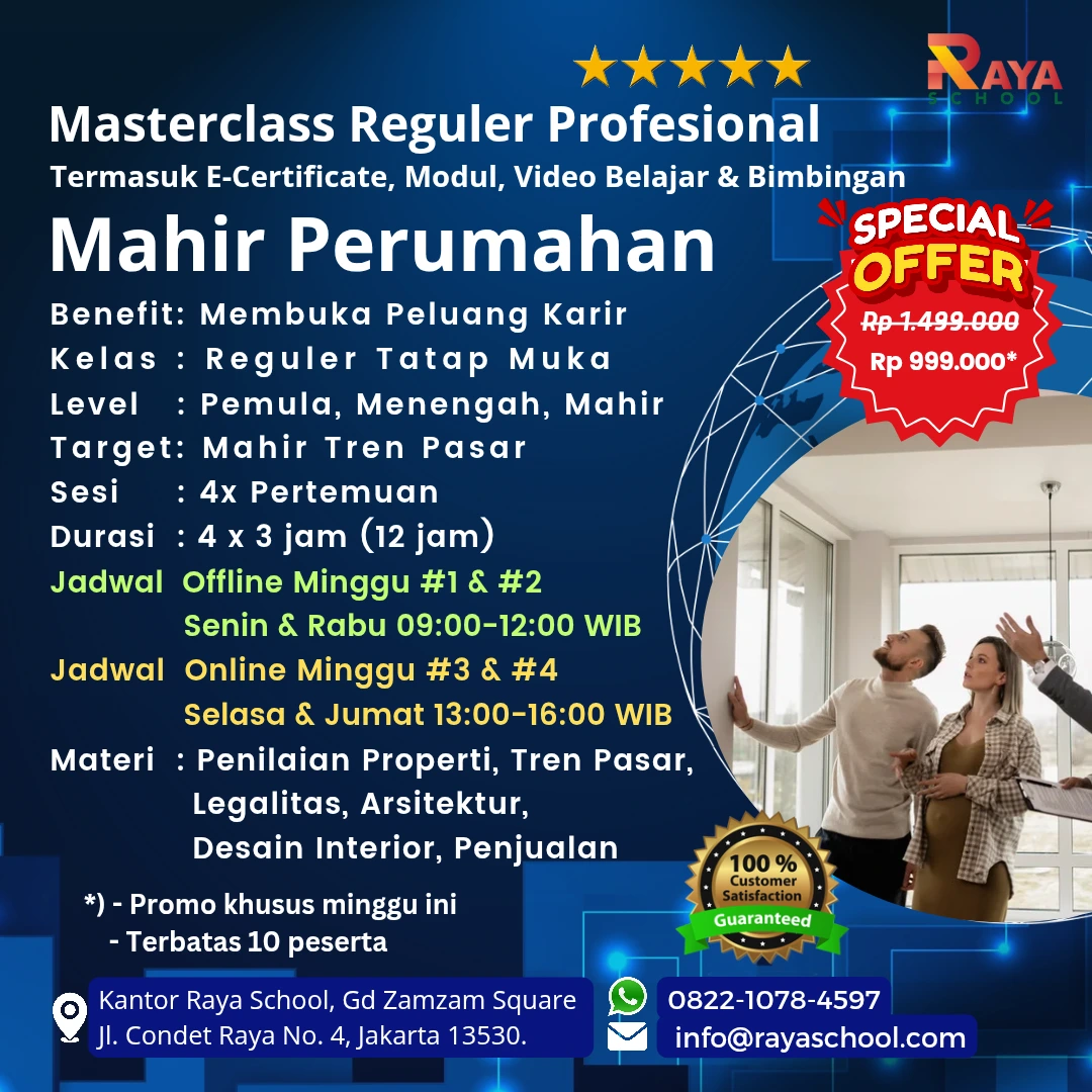 Brosur Kursus Perumahan Masterclass Reguler Raya School