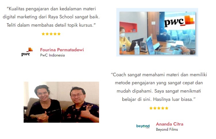 Kursus digital marketing Raya School Jakarta.