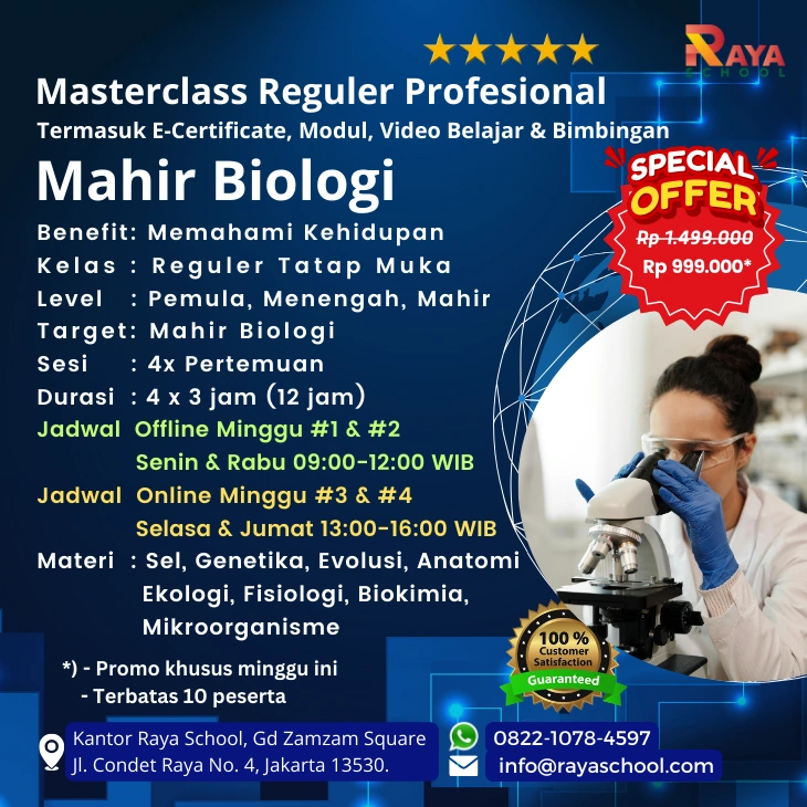 Brosur Kursus Biologi Masterclass Reguler Raya School