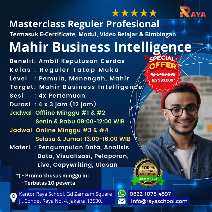 Brosur Kursus Business Intelligence Masterclass Reguler Raya School