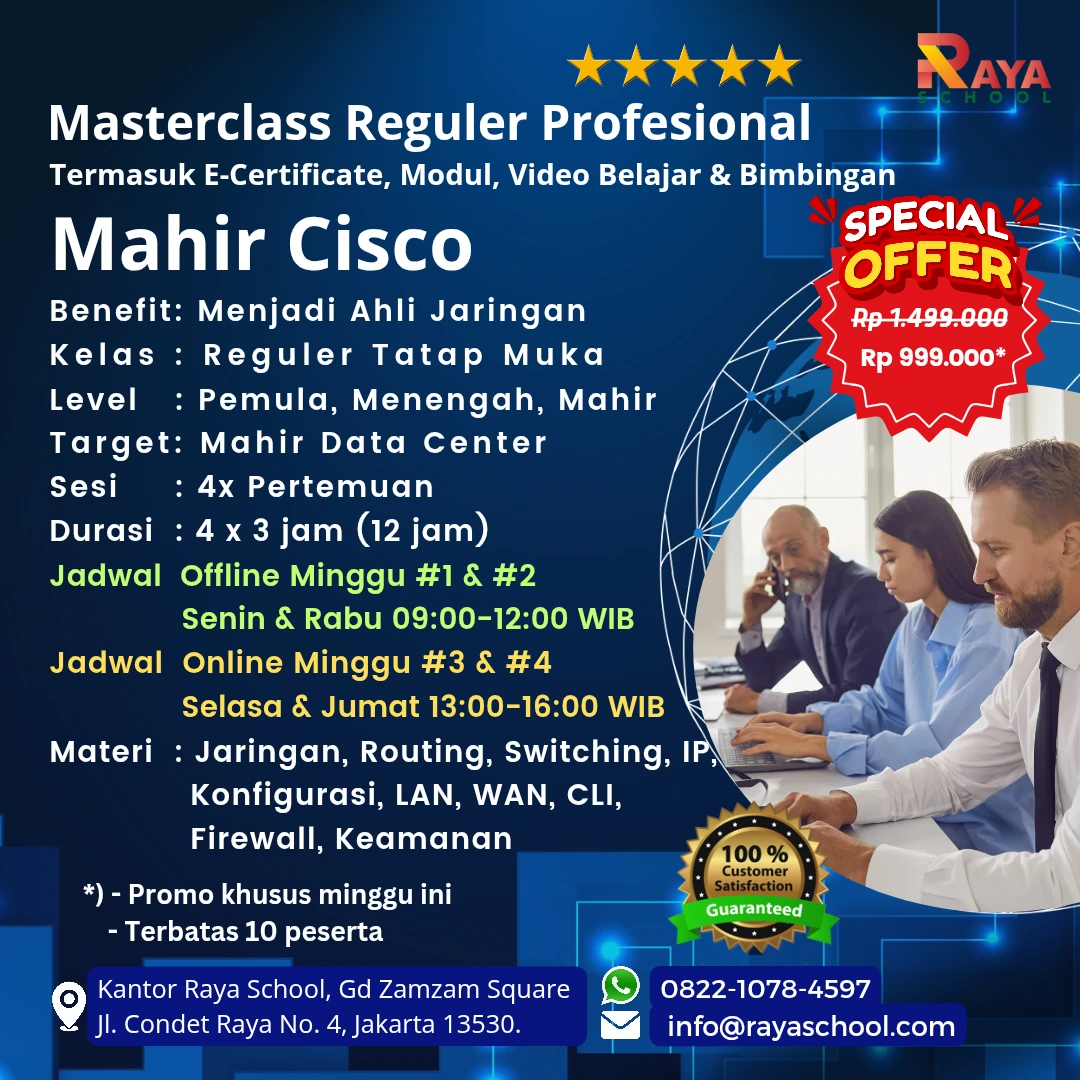 Brosur Kursus Cisco Masterclass Reguler Raya School