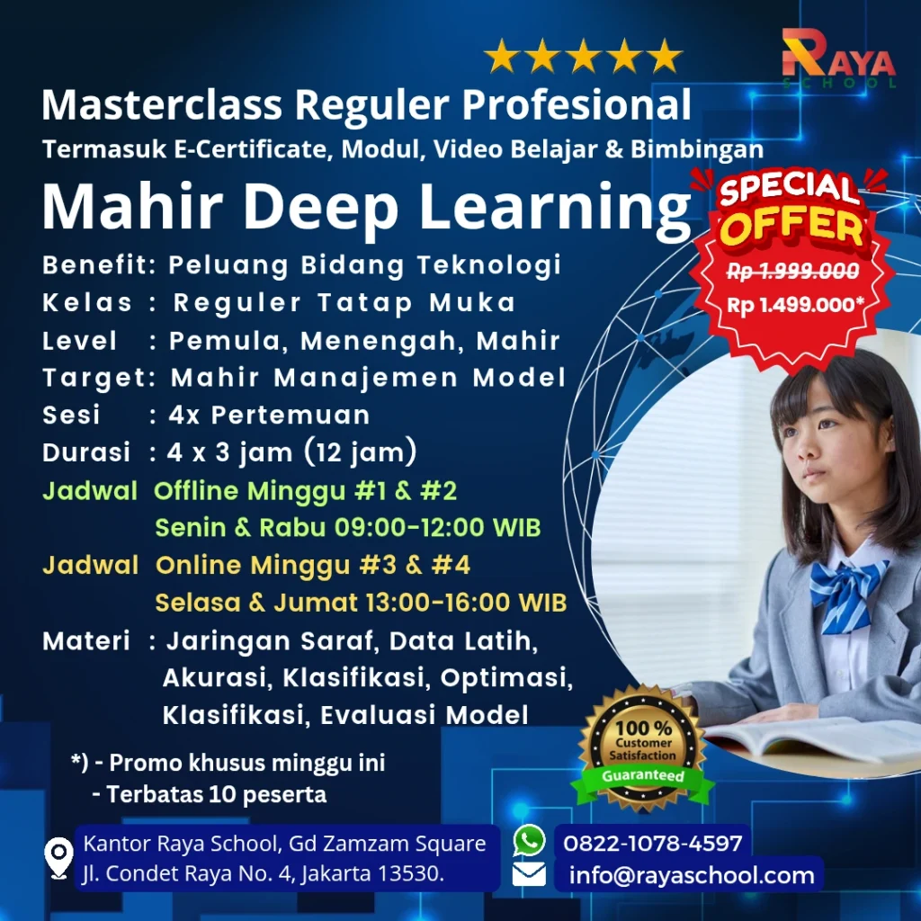 Brosur Kursus Deep Learning Masterclass Reguler Raya School