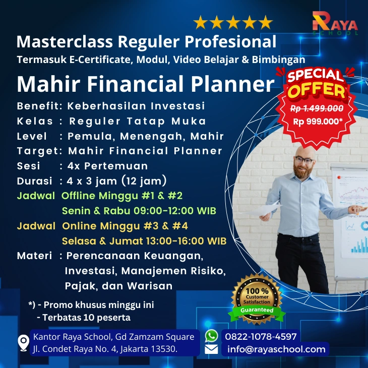 Brosur Kursus Financial Planner Masterclass Reguler Raya School