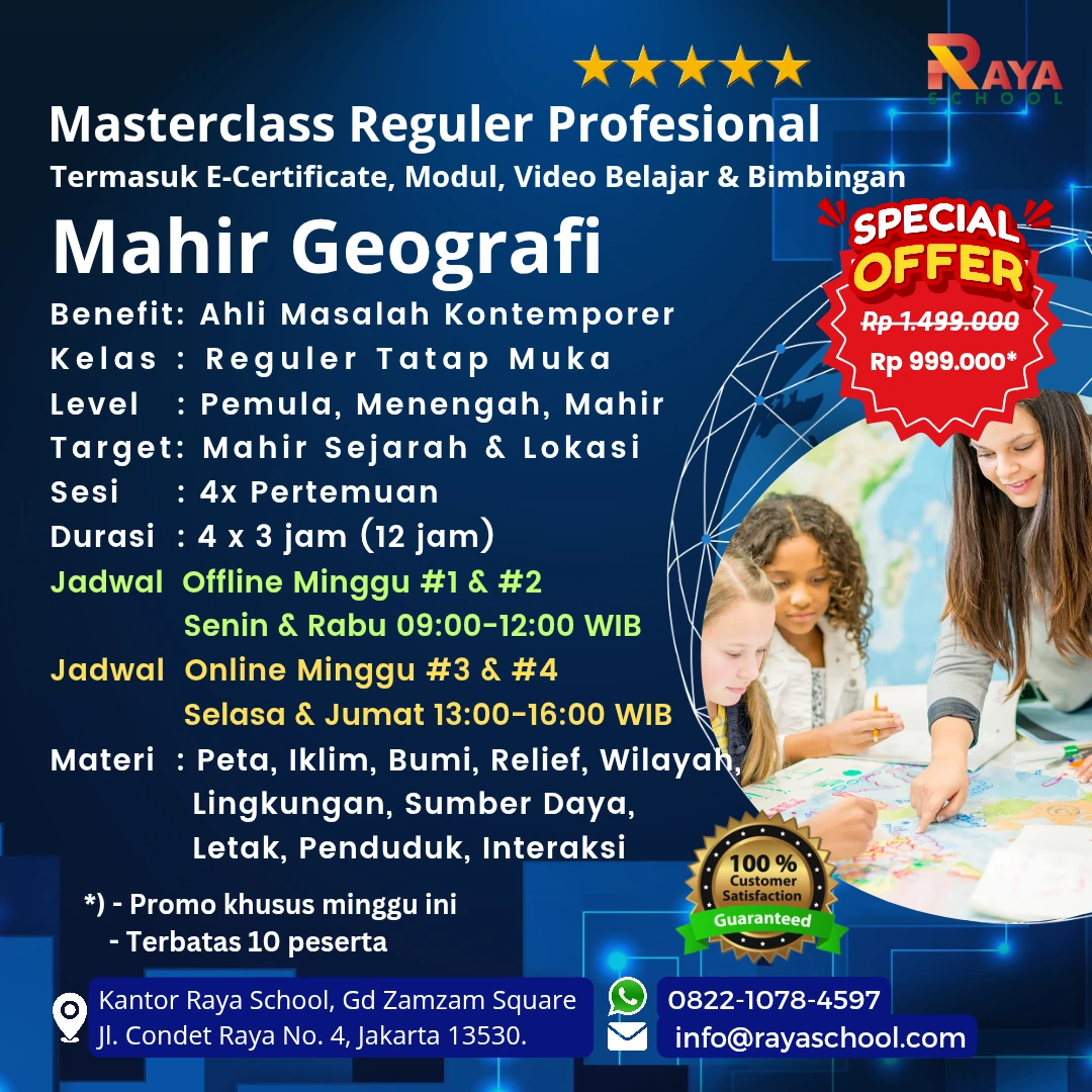 Brosur Kursus Geografi Masterclass Reguler Raya School