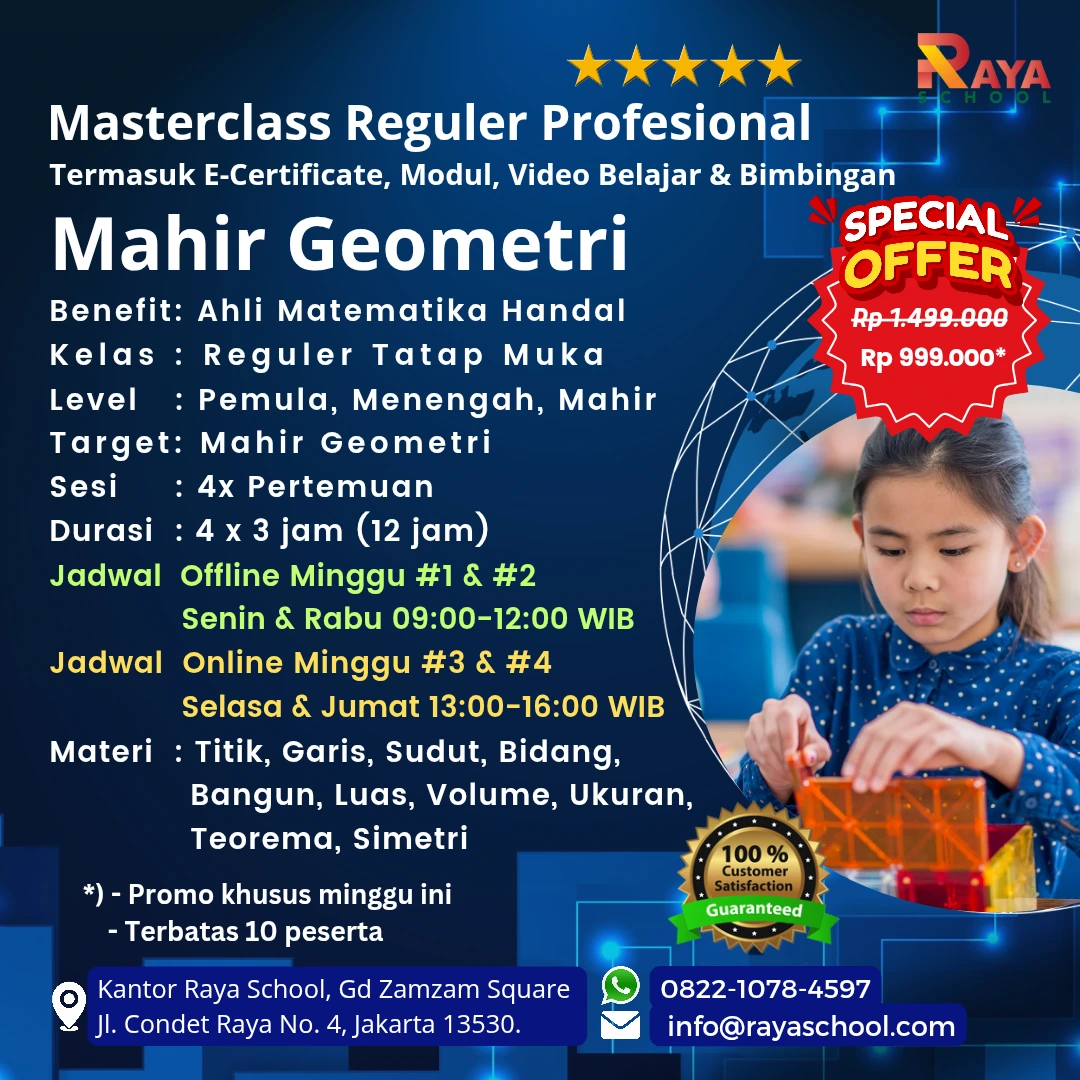 Brosur Kursus Geometri Masterclass Reguler Raya School