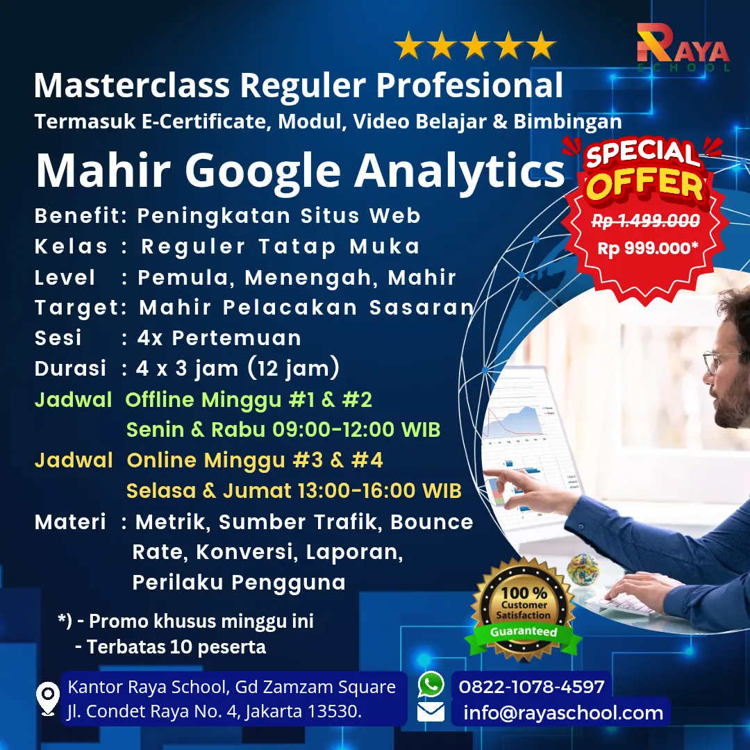 Brosur Kursus Google Analytic Masterclass Reguler Raya School