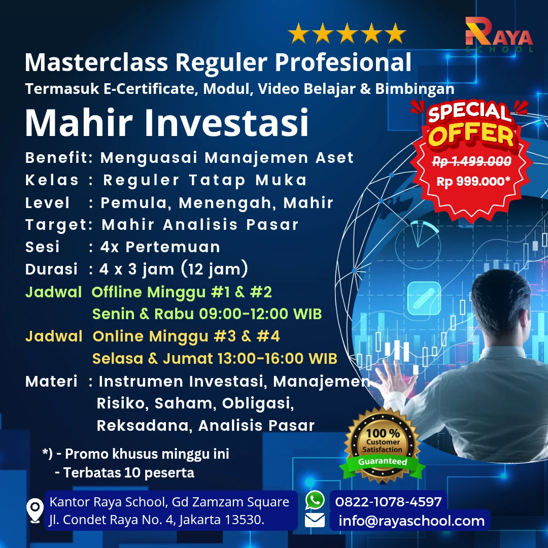 Brosur Kursus Investasi Masterclass Reguler Raya School