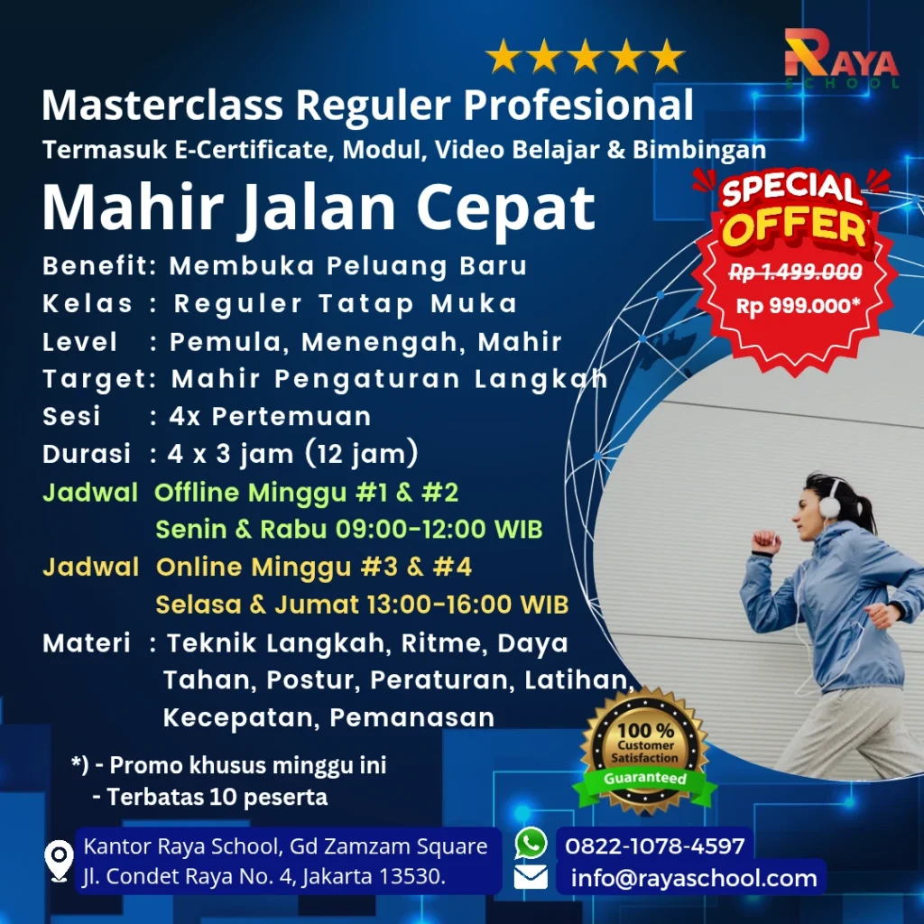 Brosur Kursus Jalan Cepat Masterclass Reguler Raya School