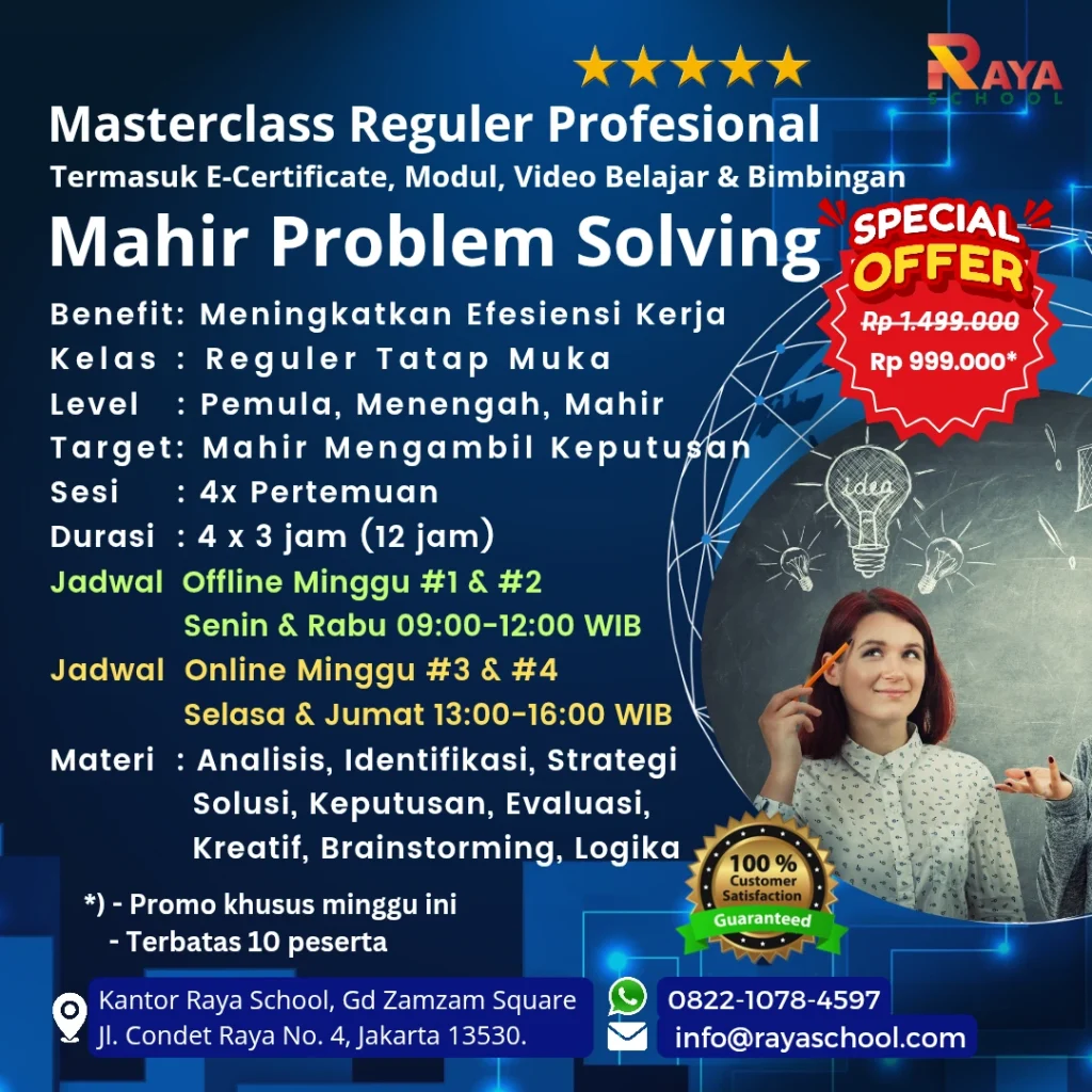 Brosur Kursus Problem Solving Masterclass Reguler Raya School