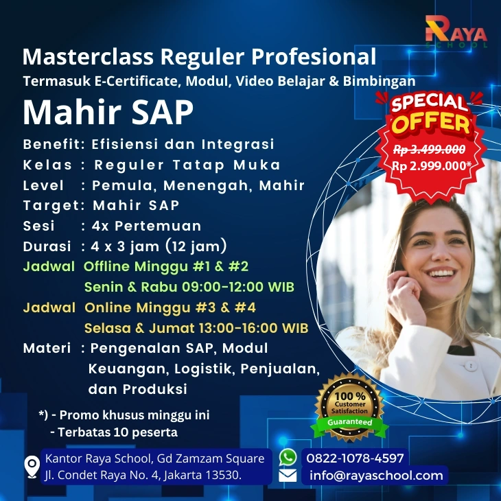 Brosur Kursus SAP Masterclass Reguler Raya School.
