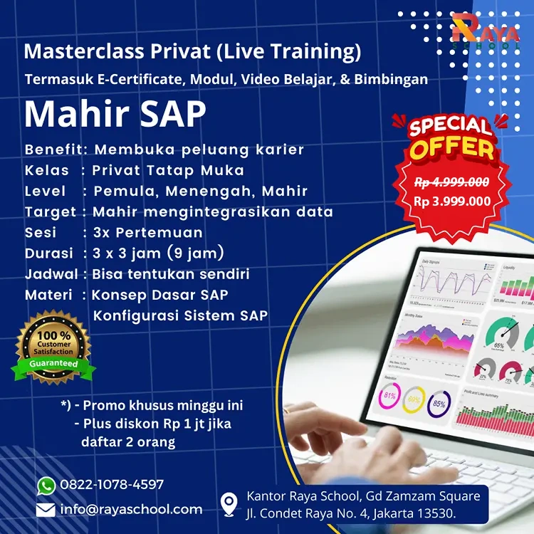 Brosur Kursus SAP Privat Masterclass Raya School Masterclass.