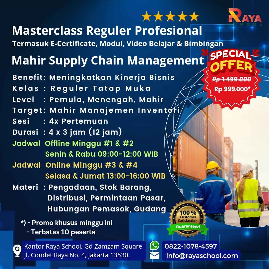 Brosur Kursus Supply Chain Management Masterclass Reguler Raya School