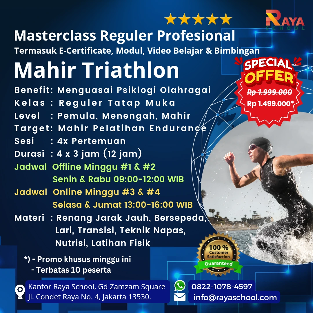 Brosur Kursus Triathlon Masterclass Reguler Raya School