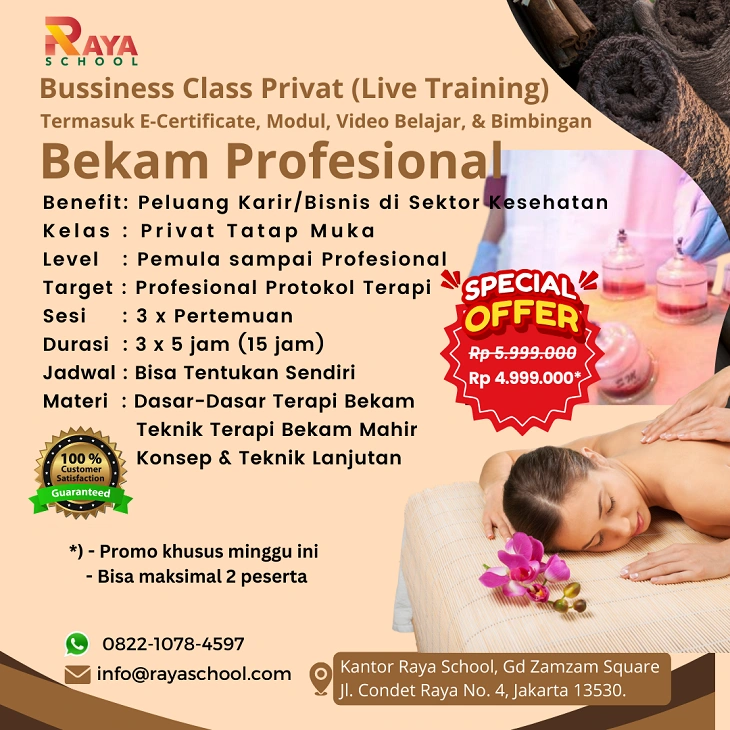 Flyer Kursus Privat VIP Bekam Bisnis Raya School