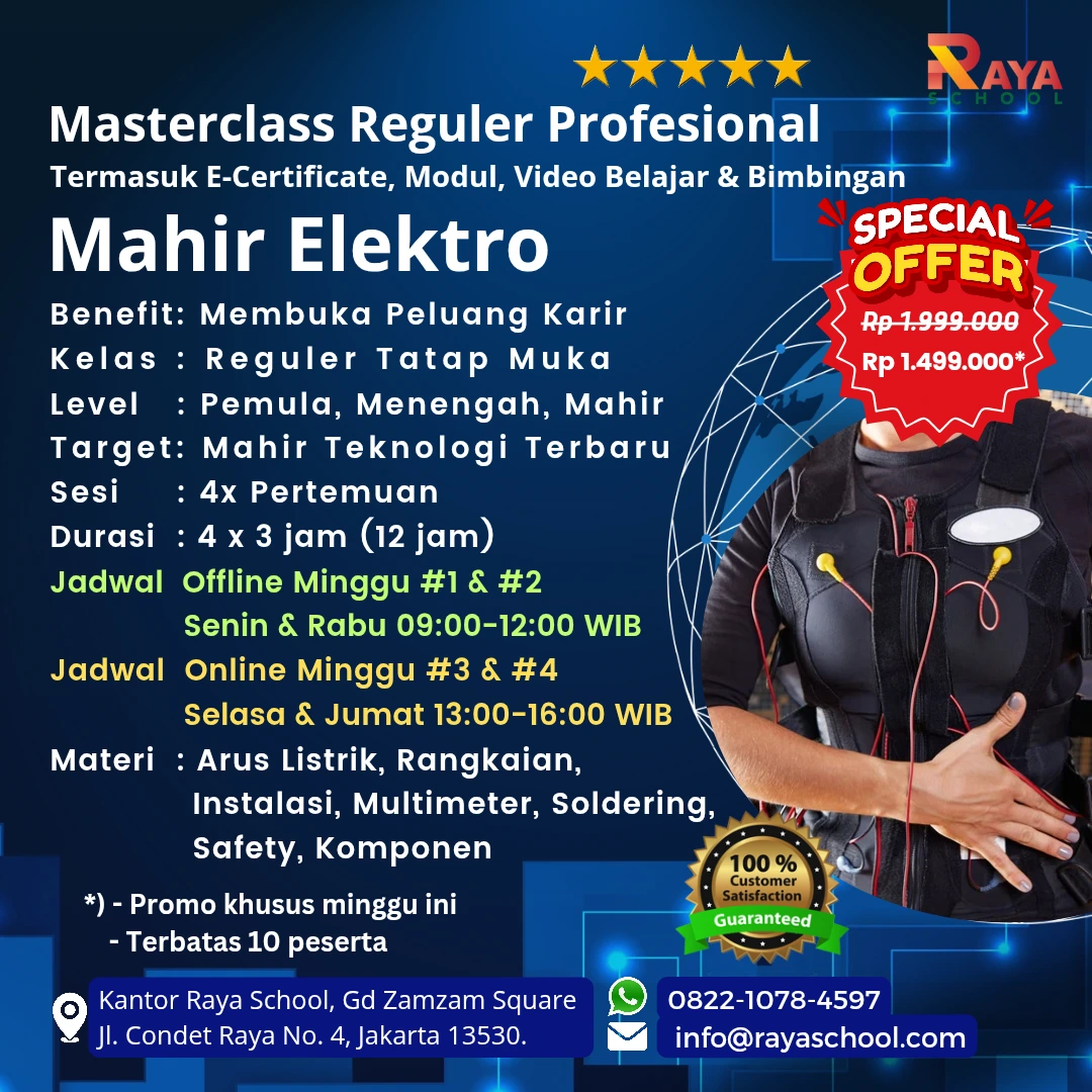 Brosur Kursus Elektro Masterclass Reguler Raya Schooll