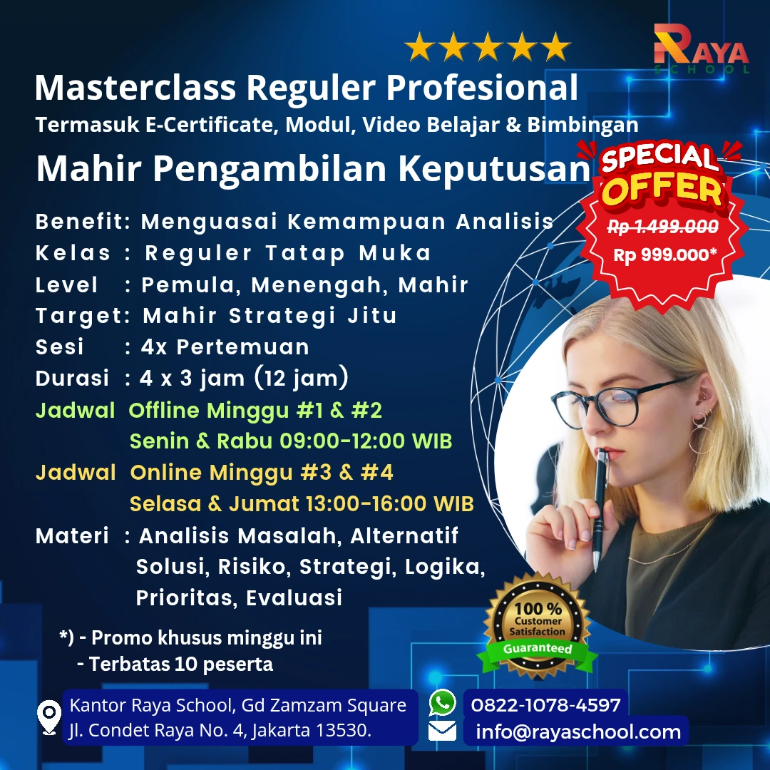 Brosur Kursus Pengambilan Keputusan Masterclass Reguler Raya School-1
