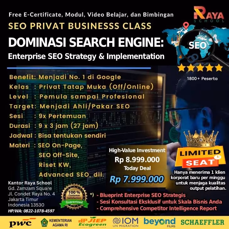Brosur Kursus SEO Private Business Class