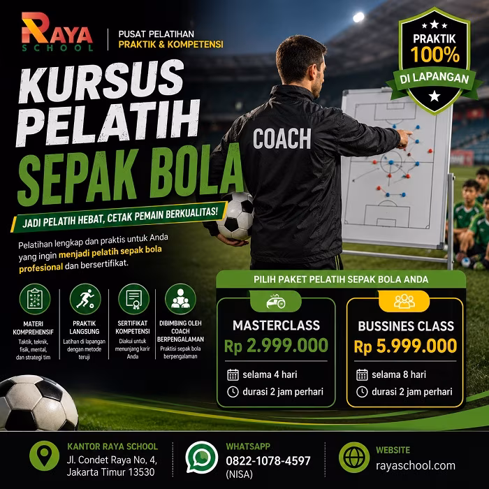 Brosur Kursus Pelatih Sepak Bola Raya School